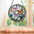 DASTOLL Stained Glass Window Hanging, Colorful Butterfly Suncatcher - Image 6