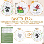 Daifunli 3 Sets Funny DIY Embroidery Kits - Image 3