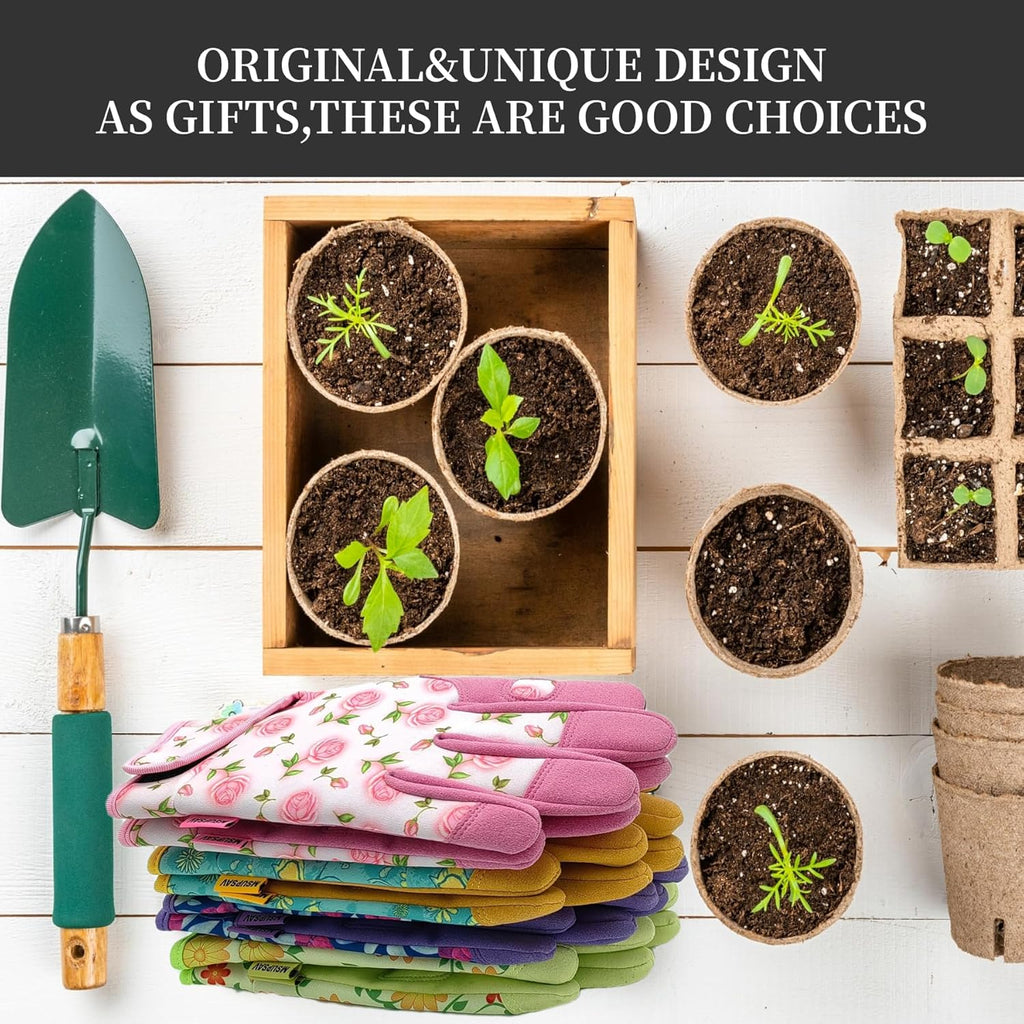 Thorn Proof&Puncture Resistant Gardening Gloves with Grip,Garden Gloves for Women, Leather Work Gloves,Gifts