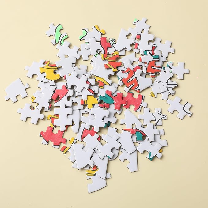 Mr. Pen- Blank Puzzle, 10 Pack | 48-Piece Rectangle & 75-Piece Heart Shaped All - Image 6