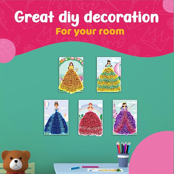 jackinthebox Poke Poke Art – Princess Theme, Mess-Free Fabric Art and Craft - Image 8