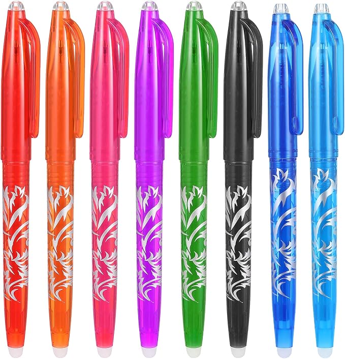 8pcs Heat Erasable Pens for Fabric, Fabric Marking Pens Fabrics Markers No by Unknown