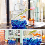 2LB Blue Mix Flat Glass Marbles - Image 3