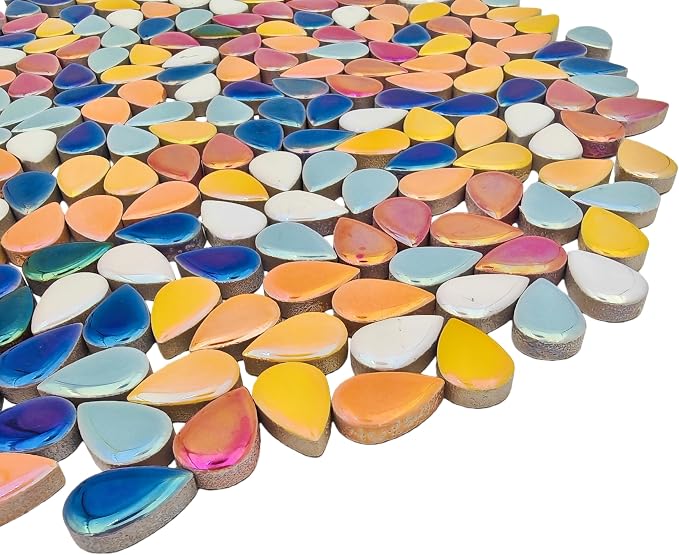 1.1lb Ceramic Mosaic Tiles, Mixed Colour Ceramic Mosaic Pieces - Image 5