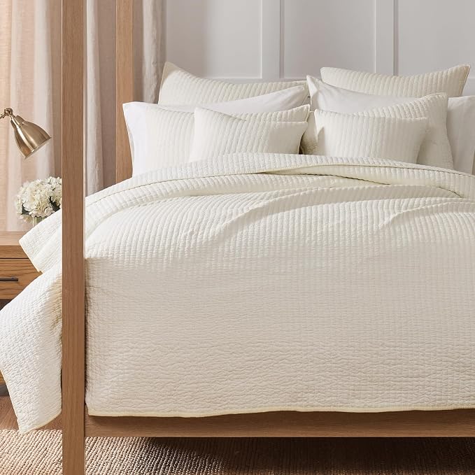 Levtex Home - Cross Stitch Quilt Set - 100% Cotton - King Quilt + 2 King Shams - Image 7
