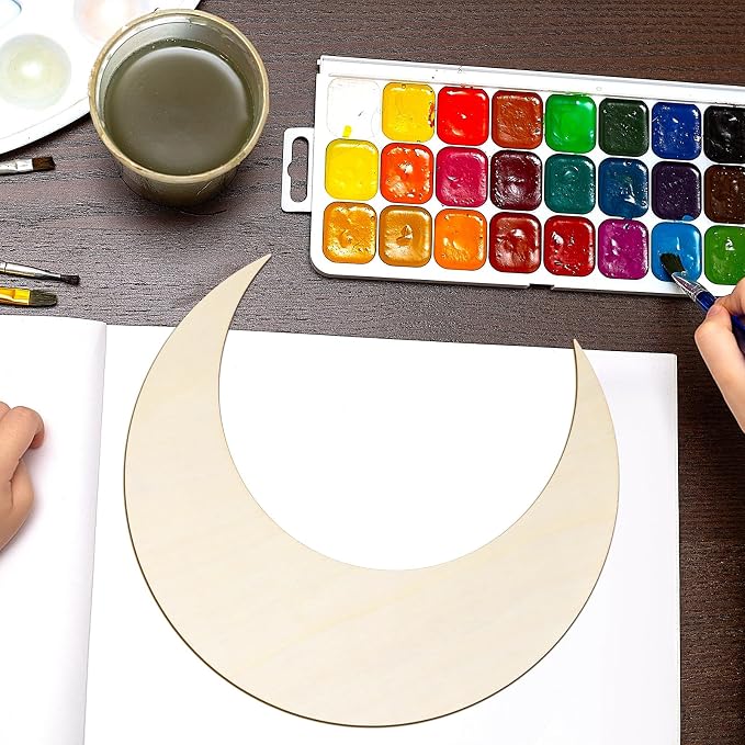12 Pack 12 Inch Wooden Moon Cutout - Image 6