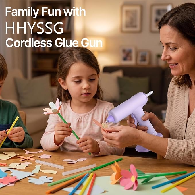 Cordless Hot Glue Gun Kit USB-C Rechargeable Magnetic Mount Base - Image 7