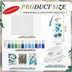 Fuyoooo 376 Pcs Pressed Flowers Bookmark Making Kit, DIY Bookmark Laminating - Image 2