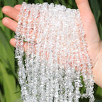 400pcs 5-8mm Clear Crystal Glass Chip Beads Irregular Pre Drilled Loose Beads - Image 6