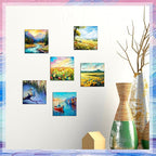 Moinchore 100 Pcs 2 x 2 Inch Mini Painting Canvas Panels Bulk Tiny Art Canvases - Image 6