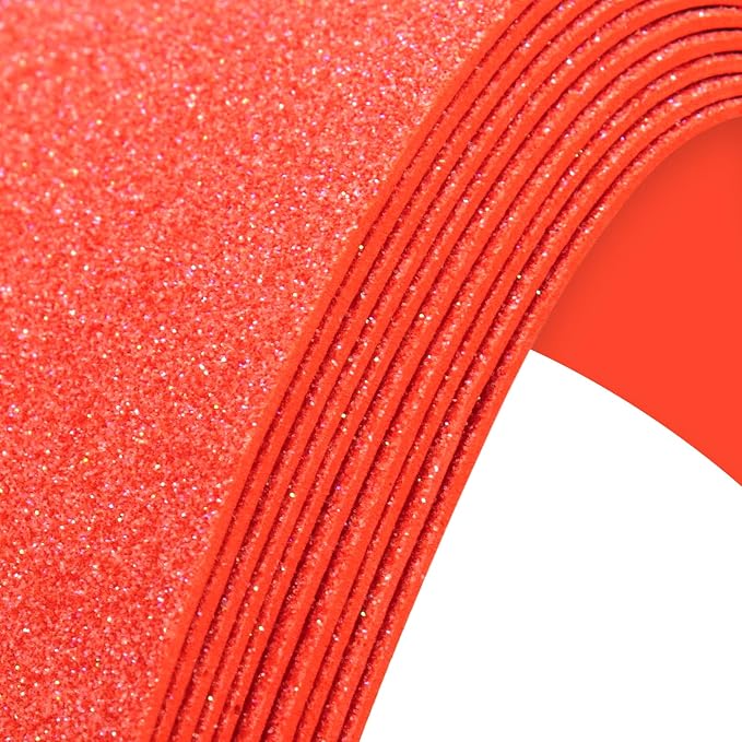 10 Pack Glitter Foam Sheets Craft 8 x 12 inch | Sparkles Foam Paper by Nitelemn
