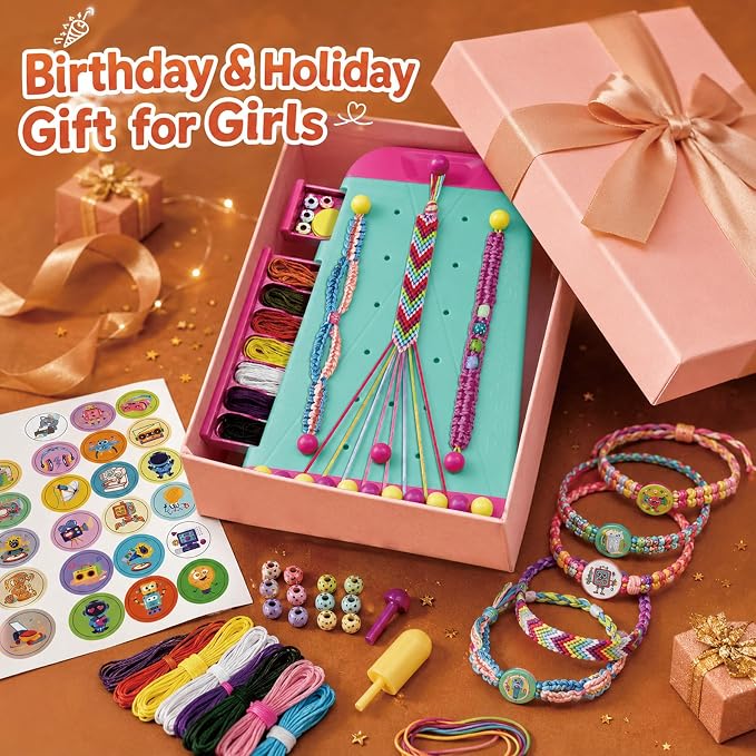 Arts and Crafts for Kids Age 8-12 Friendship Bracelet Making Kit for Girls - Image 8