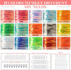 KAMJUNTAR Laser Reflective Lanyard String Kit, 15 Rolls Gimp Cord Lacing Kit - Image 4