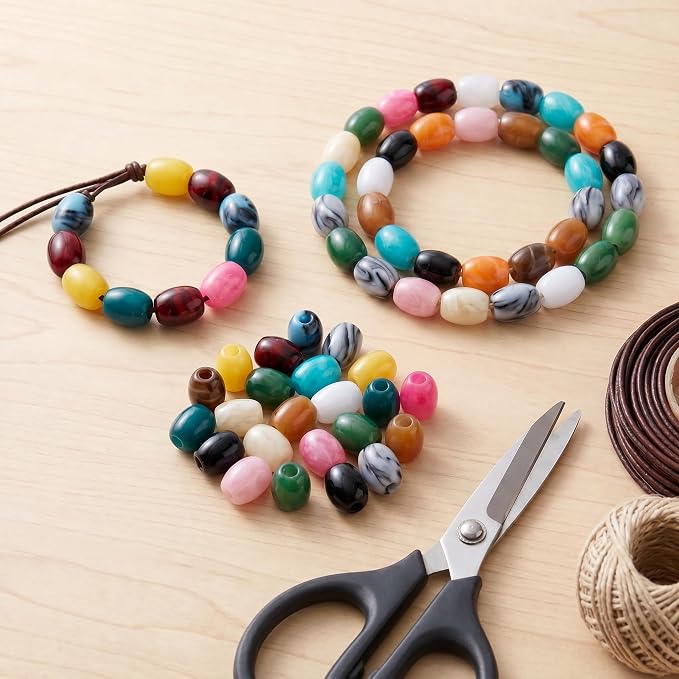 Pndeyo 60pcs Ellipse Acrylic Beads - Image 6