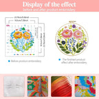 Zhenqing Pink Floral Cross Stitch Kit - Image 3