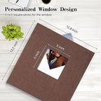 potricher Large Photo Album Self Adhesive 3x5 4x6 5x7 8x10 10x12 Pictures Linen - Image 2