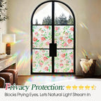 Coavas Window Privacy Film, Rainbow Stained Glass Decorative Window Clings - Image 3