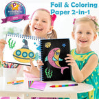 FUNNYB&G Foil Art Craft Kit for Kids 4-10 Years Old: Mess-Free & No-Glue - Image 2