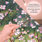 Retro Flowers Window Privacy Film, Magnolia Stained Glass Decorative Window Film - Image 3