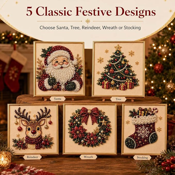 DIY Christmas Pearl Diamond Painting Art Kit - Image 9
