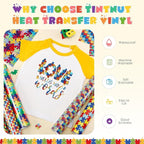Tintnut Puzzle Heat Transfer Vinyl, 10 Sheets 10"x12" Iron on Vinyl | Rainbow - Image 3