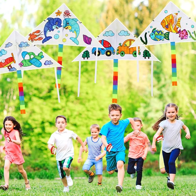 Libima 120 Pack Large Kites for Kids and Adults Bulk 39.4 Inch DIY Making Kit - Image 6