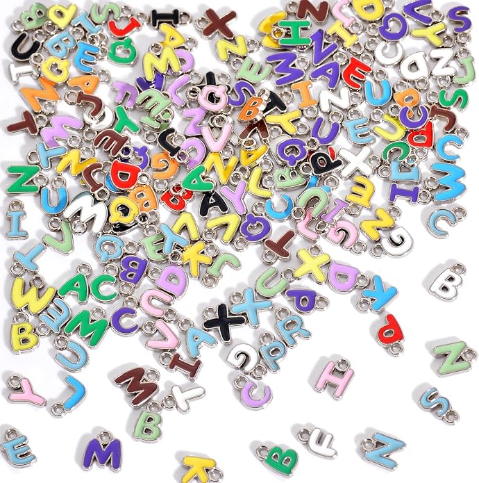 stino 200Pcs A-Z Metal Letter Charms by stino
