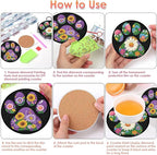 ijbnhd 8 Pack Diamond Art Coasters Kits Dog Paw | Diamond Painting Coasters Kit - Image 7
