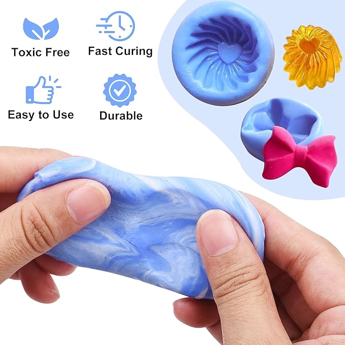 Silicone Putty, 7/8 LB Flexible Silicone Mold Making Kit -1:1 Mixing Ratio | - Image 3