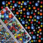 4000Pcs Mixed Size Hot Fix Round Crystals Gems Glass Stones Hotfix Flat Back - Image 2