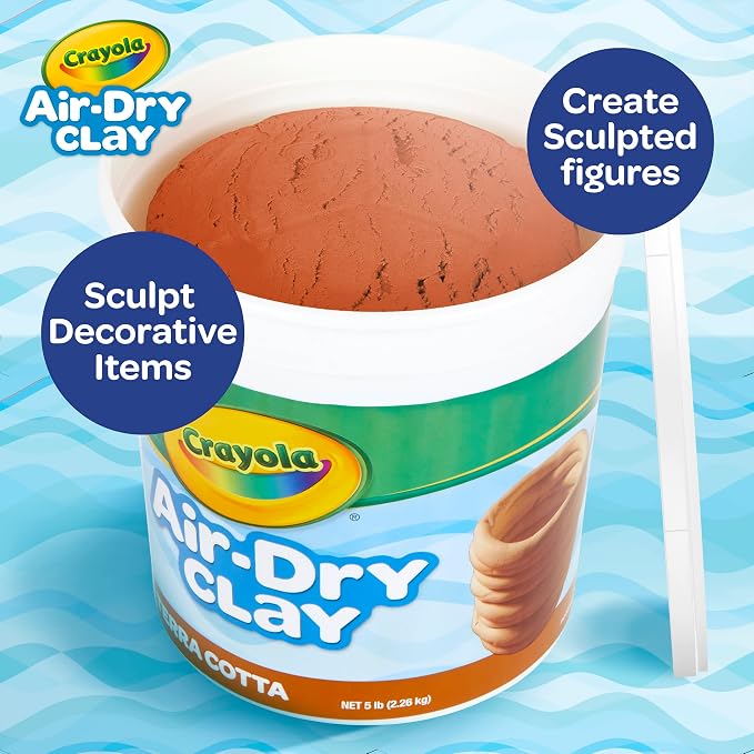 Crayola Air Dry Clay for Kids, Reusable Bucket of Terra Cotta Clay for Sculpting - Image 4