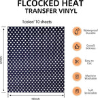 FUNKAKA Small Star Heat Transfer Vinyl HTV 10 Sheets - Image 2