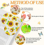 WIVICO 8Pcs Diamond Painting Bookmarks, Diamond Pearl Art Kits - Image 5