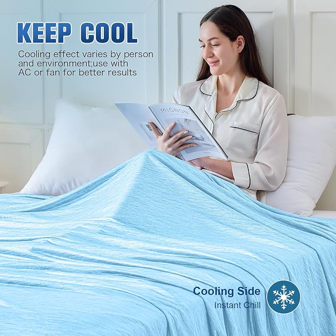 KMUSET Cooling Blanket King Size, Double Sided Summer Cooling Blankets - Image 5