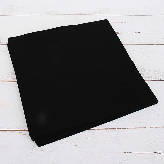 Threadart Black Premium Felt Sheets by ThreadArt