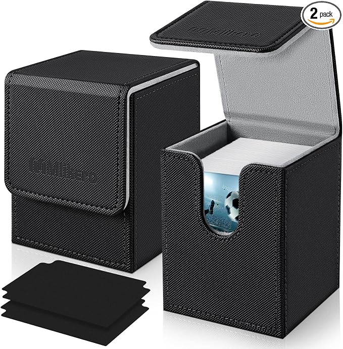 Mlikero 2 Pack Card Deck Box, Commander Deck Box Holds 200+ Single Sleeved Cards by Mlikero