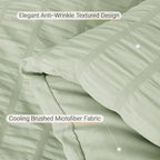 MUXHOMO 7 Pieces California King Comforter Set, Seersucker Bed in a Bag Cal - Image 5