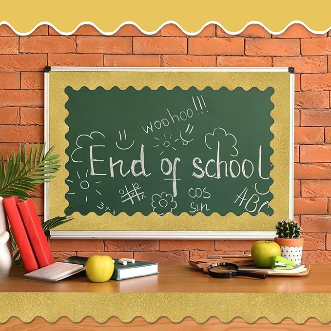 70Ft Shine Bulletin Board Borders，Scalloped Poster Boards Decorations Trim - Image 6