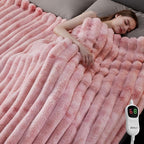 Heated Throw Blanket, Faux Fur Cozy Heating Blanket - Image 6