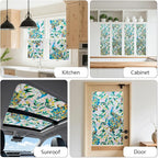 Kromapolis Window Privacy Film, Stained Glass Sticker Floral Window Clings - Image 5