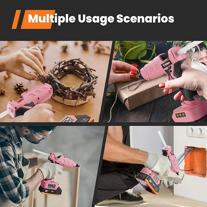 Full Size Cordless Glue Gun, GoGonova 20V Temp Adjust LCD Digital Display Fast - Image 6