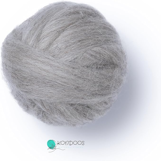 Kondoos Natural Wool roving, 2 OZ. Best Wool - Image 4