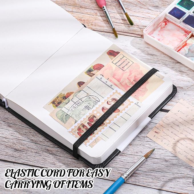 Prudiut Pocket Sketchbook 5 x 5 in, 80 Sheets, elastic closure and ribbon - Image 5