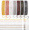 70Ft Jewelry Making Chains, 7 Colors 2mm Stainless Necklace Chains by ROADPLUM