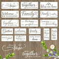 INFUNLY 17Pcs Family Slogans Painting Stencil by INFUNLY