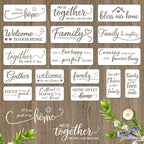 INFUNLY 17Pcs Family Slogans Painting Stencil by INFUNLY
