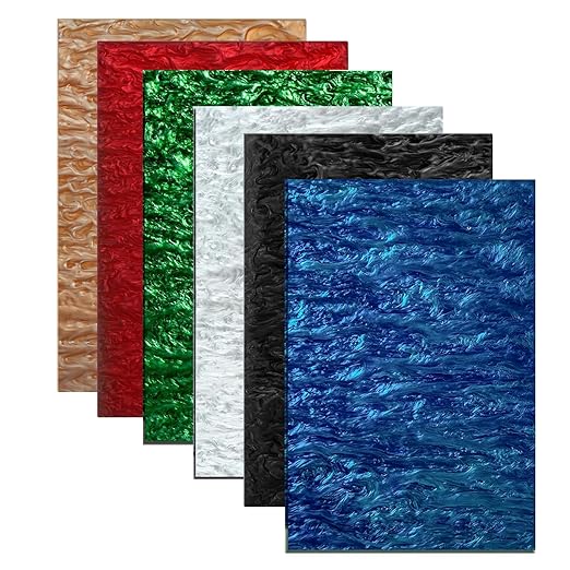 TOEPODO Pearlescent Ripple Cast Acrylic Sheets 1/8inch Thick Marble Acrylic by WelcomeTOEPODO