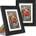 Vittanly 5x7 Picture Frames Set of 2, Ornate Vintage Photo Frame by Vittanly