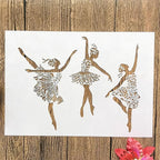 TIAMECH A4 Reusable Ballet Girls Stencil by TIAMECH
