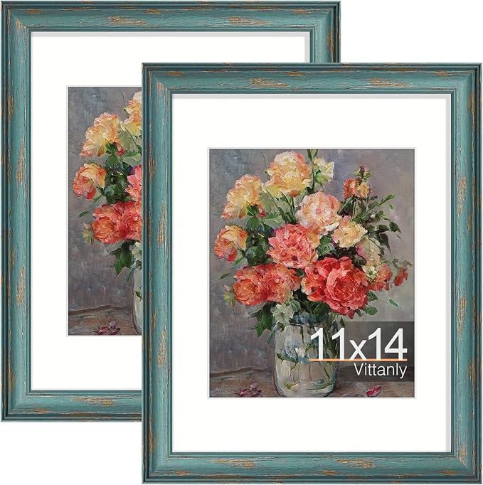 Vittanly 11x14 Picture Frames Set of 2, Ornate Vintage Photo Frame by Vittanly